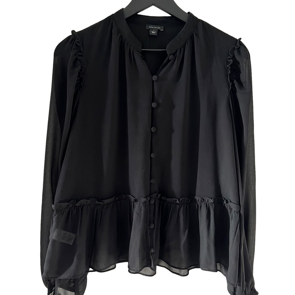 Womens float black blouse